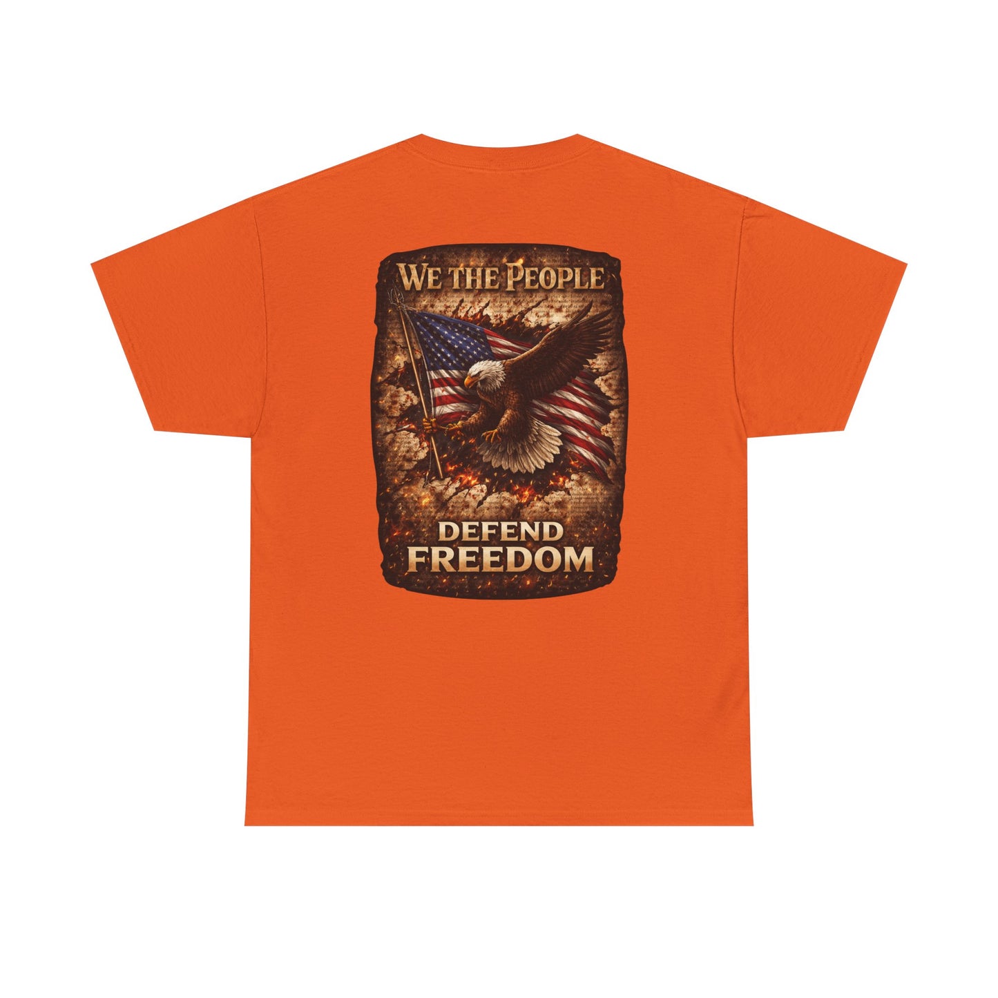 Defend Freedom 'We The People' Eagle American Flag Graphic Tâ€‘Shirt