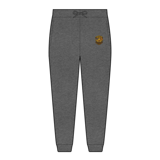 Embroidered Tiger Crest Joggers â€” Cozy Fleece Sweatpants