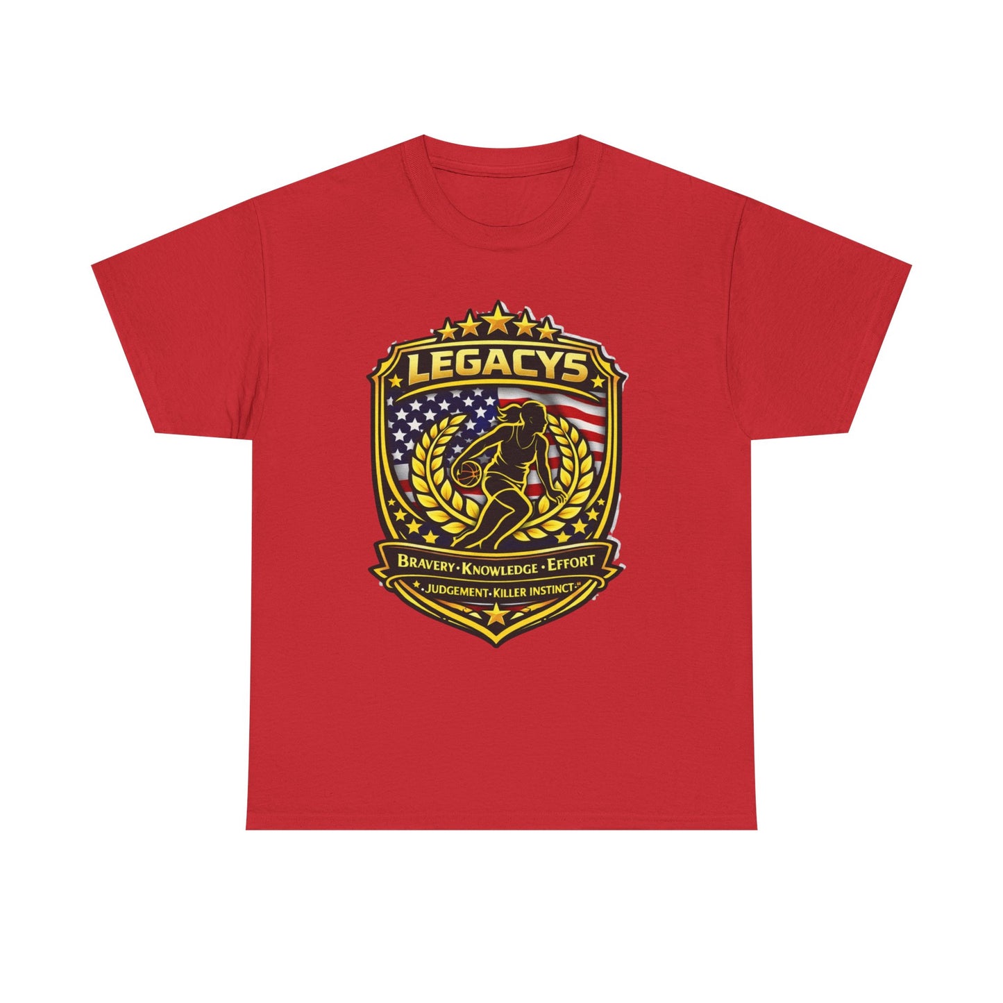 Basketball- Female Silhouette Legacy Shield T-Shirt