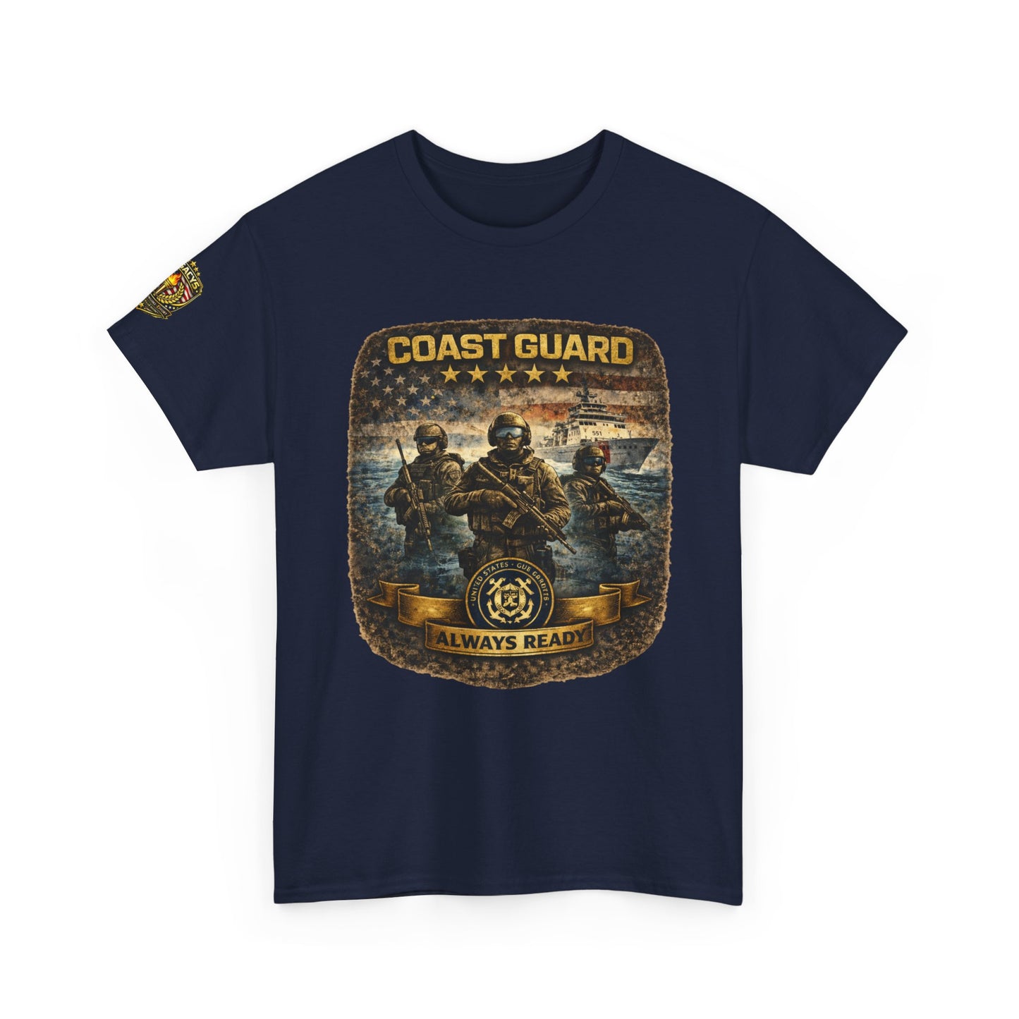 Coast Guard "Always Ready" â€“ Military Veteran Tribute Tee w/ Legacy 5 Brand Crest