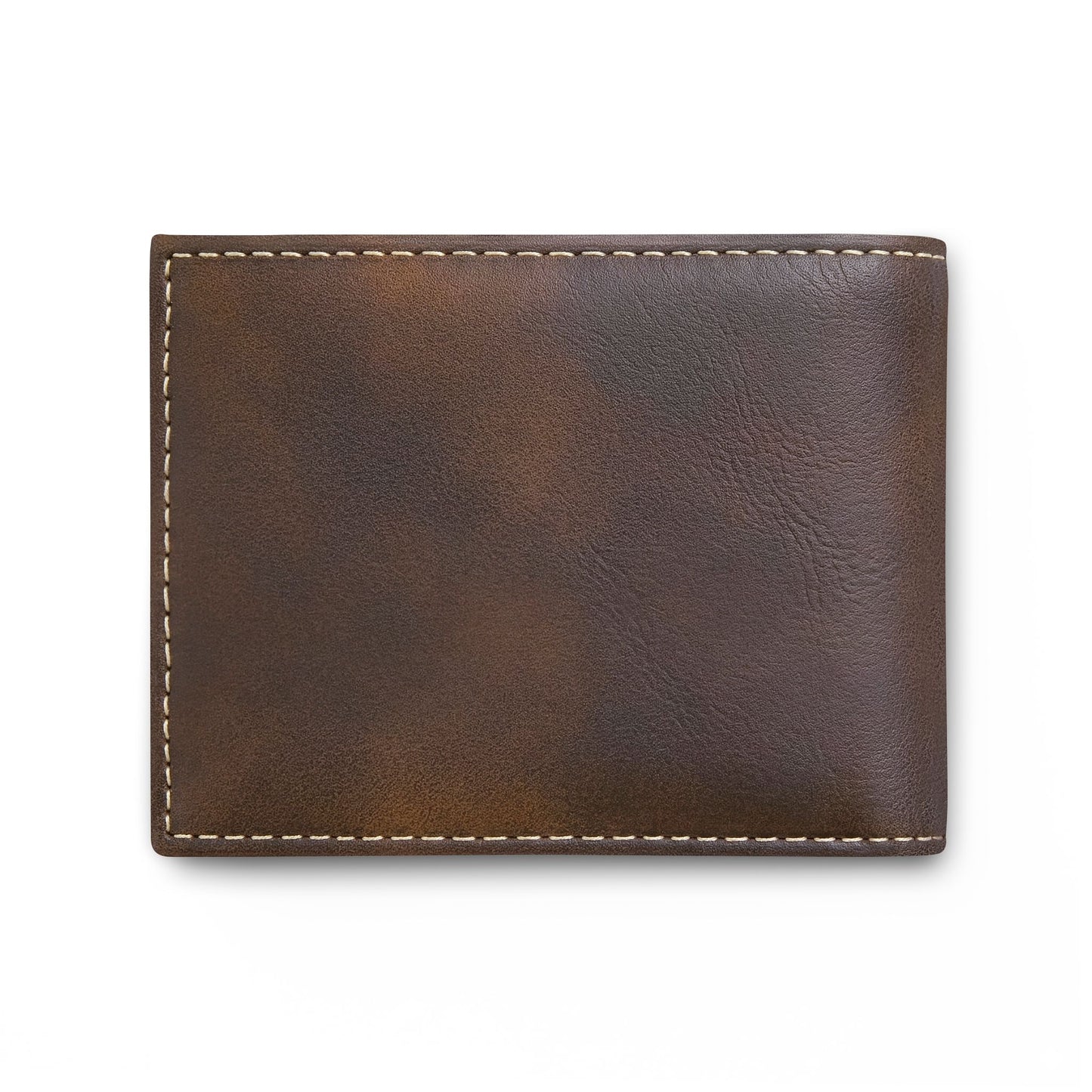DAD. Embroidered Bi-Fold Wallet — Slim Leather Flip Wallet for Fathers, Father’s Day Gift