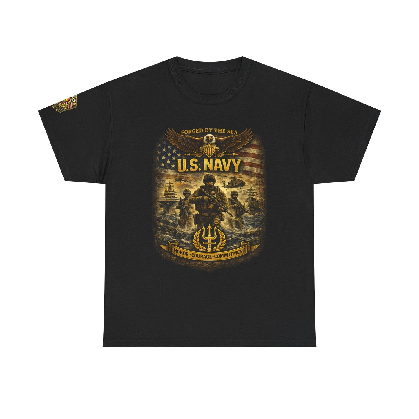 U.S. Navy â€” Honor Courage Commitment w/ Legacy 5 Brand Crest
