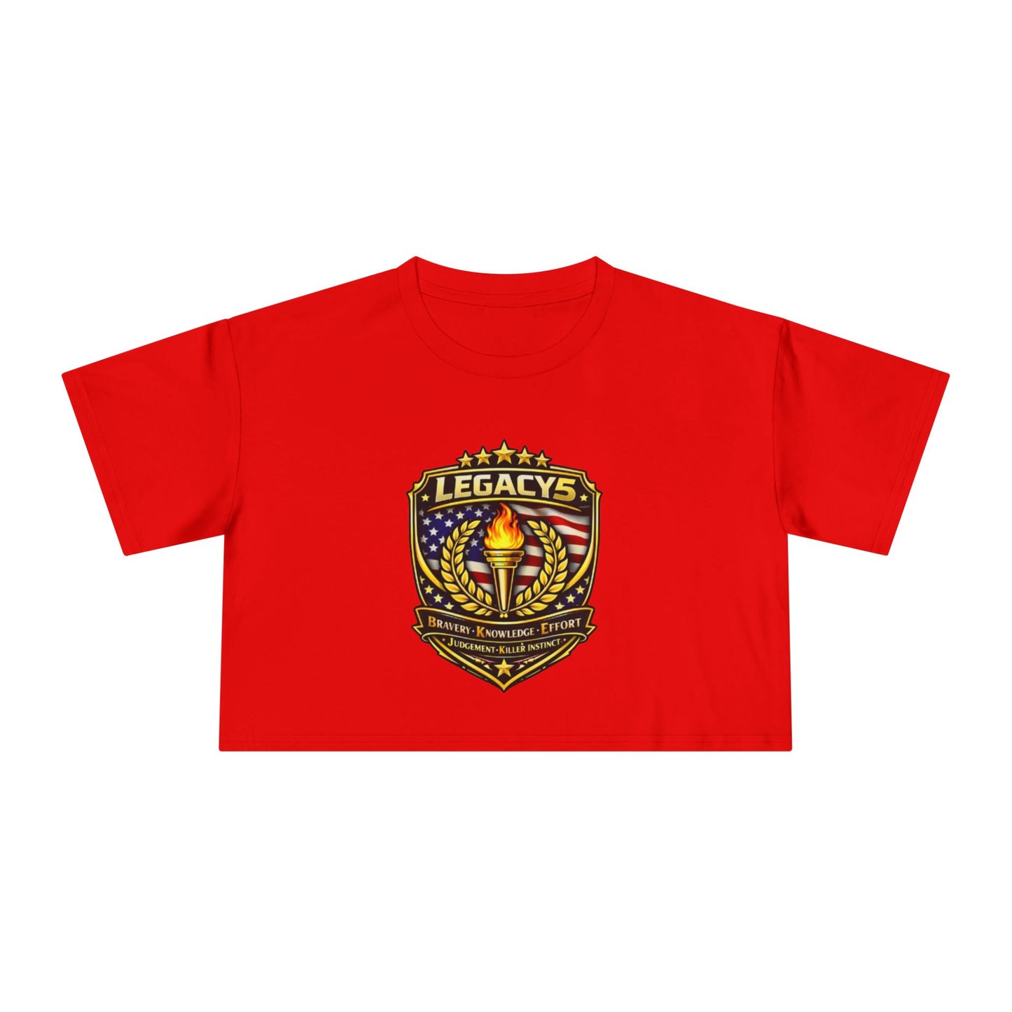 Legacy 5 Shield Crop Tee