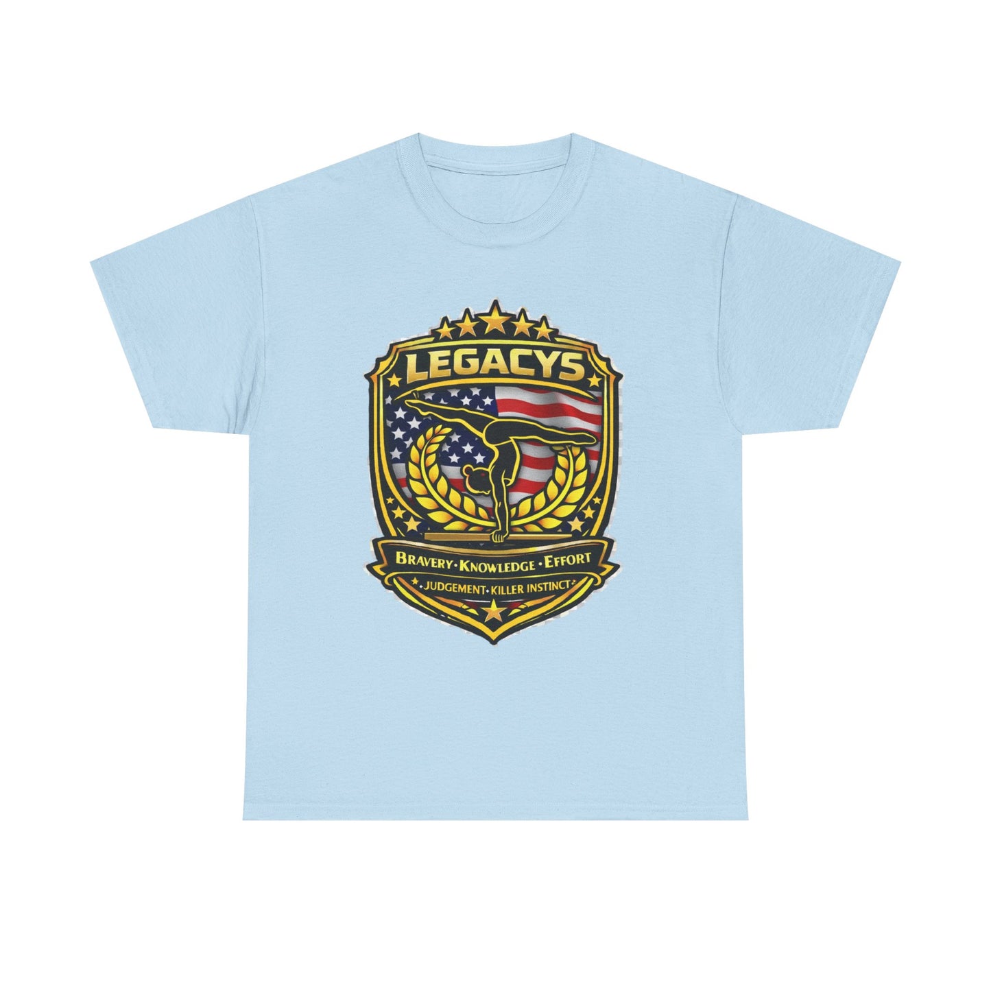 Gymnastics - Female Silhouette Legacy Shield T-Shirt