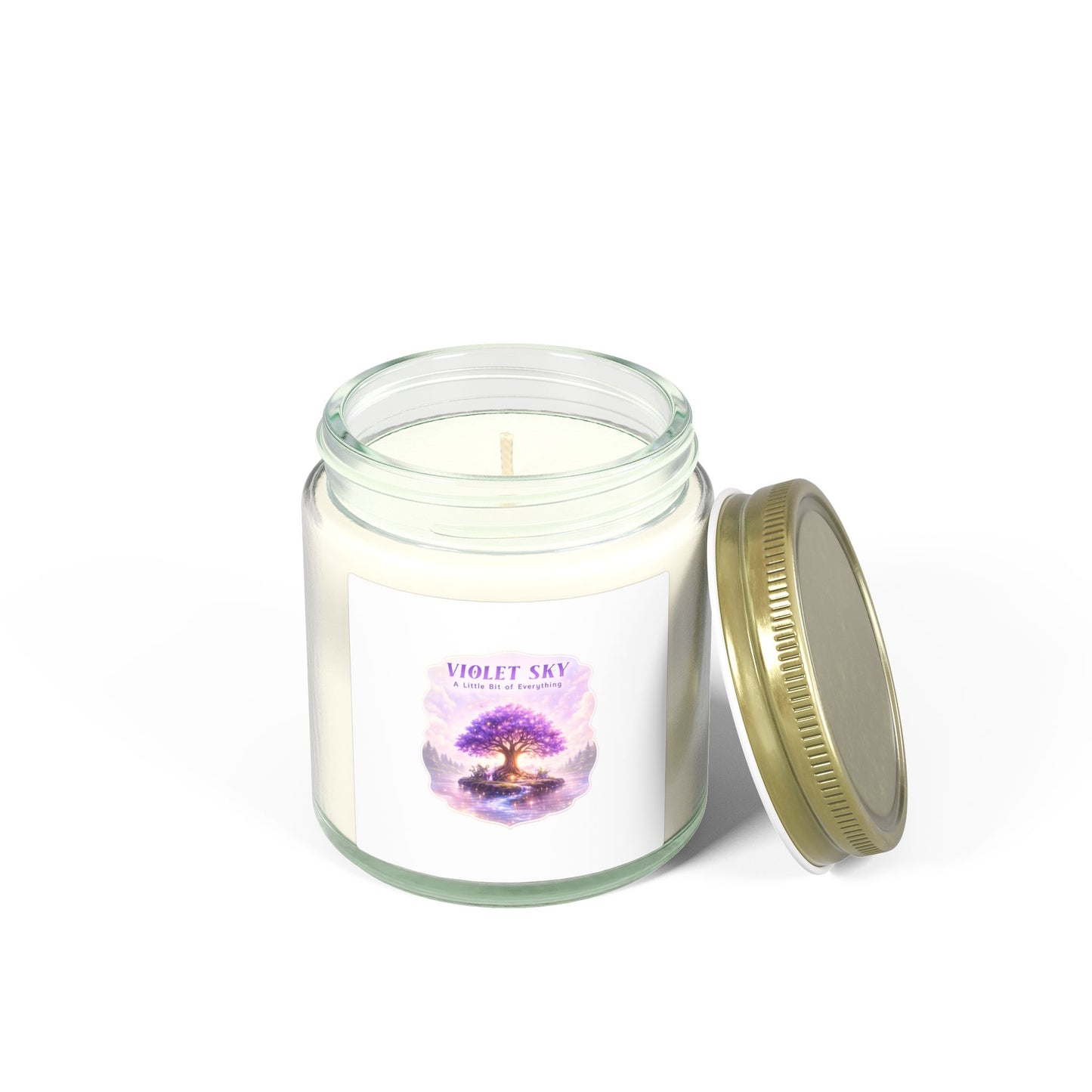 Scented Candle — Violet Sky Coconut Apricot Wax (4oz & 9oz)