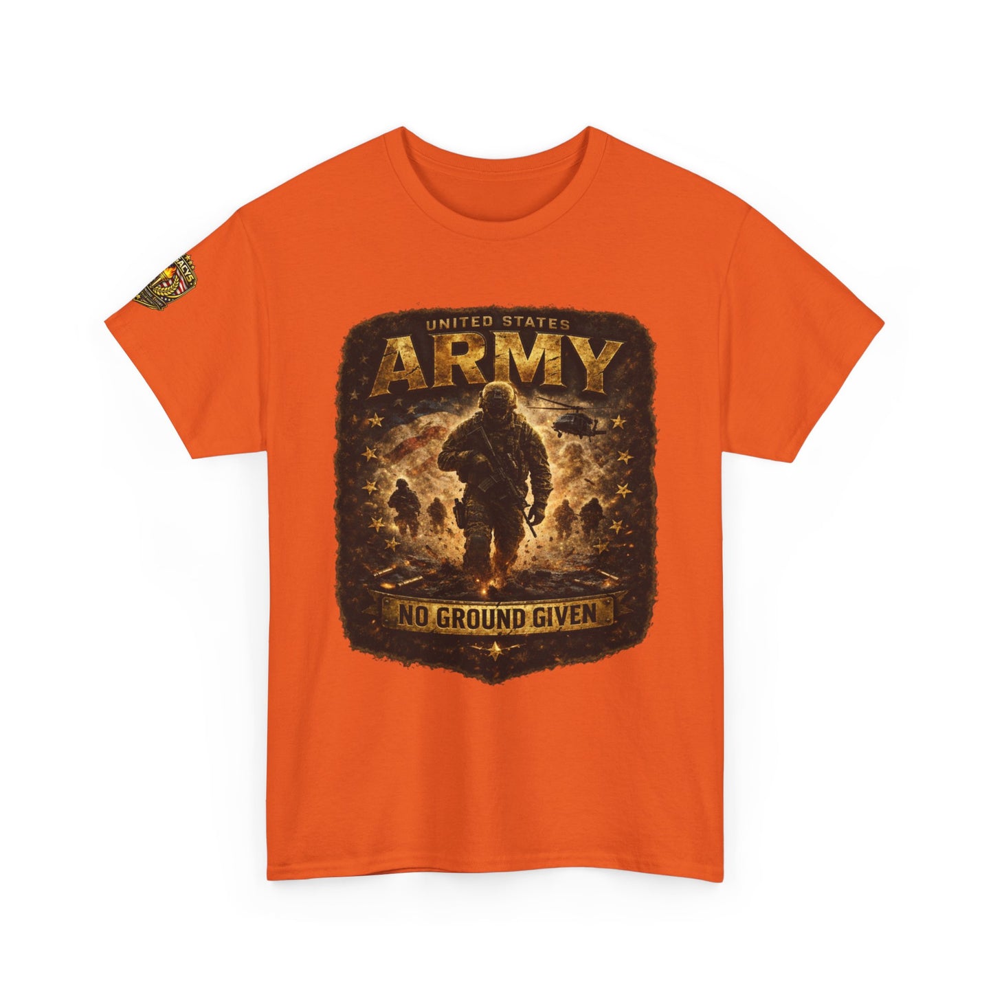 Army â€” "No Ground Given" Military Graphic Tee w/ Legacy 5 Brand Crest