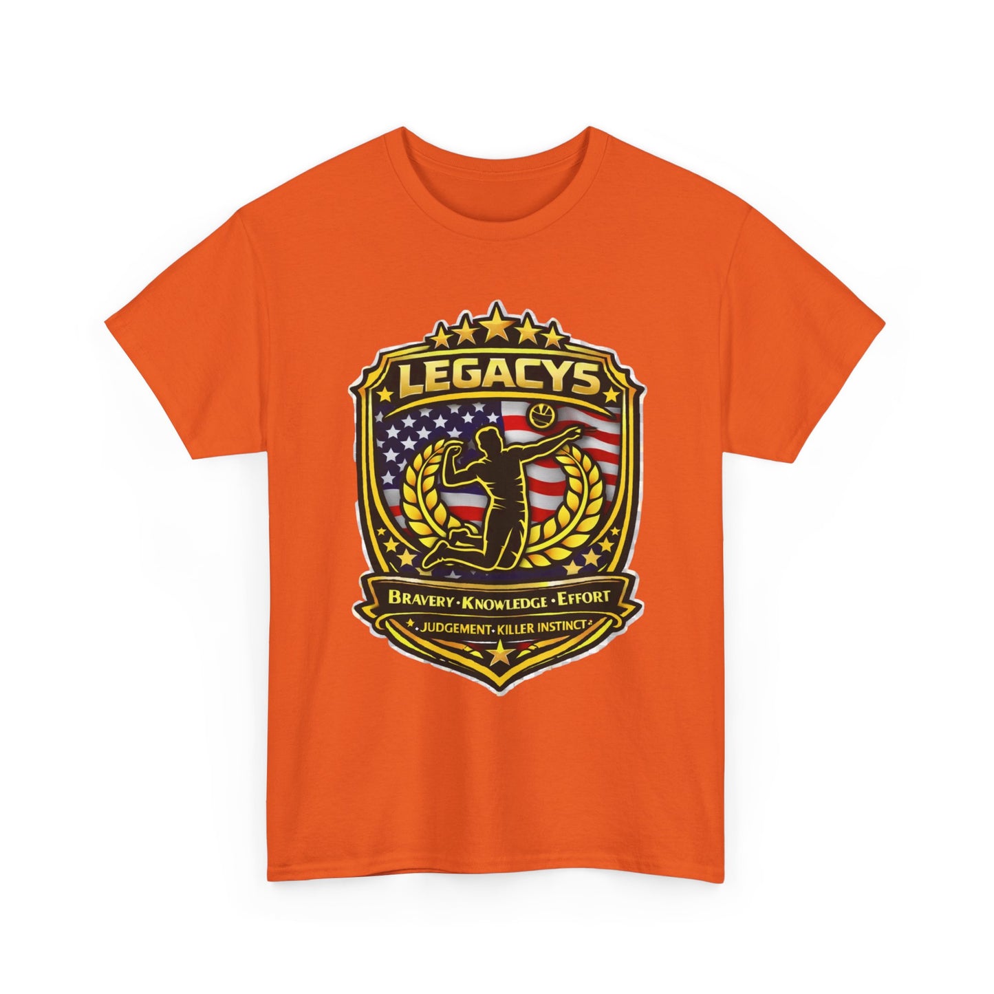Volleyball - Male Silhouette Legacy Shield T-Shirt