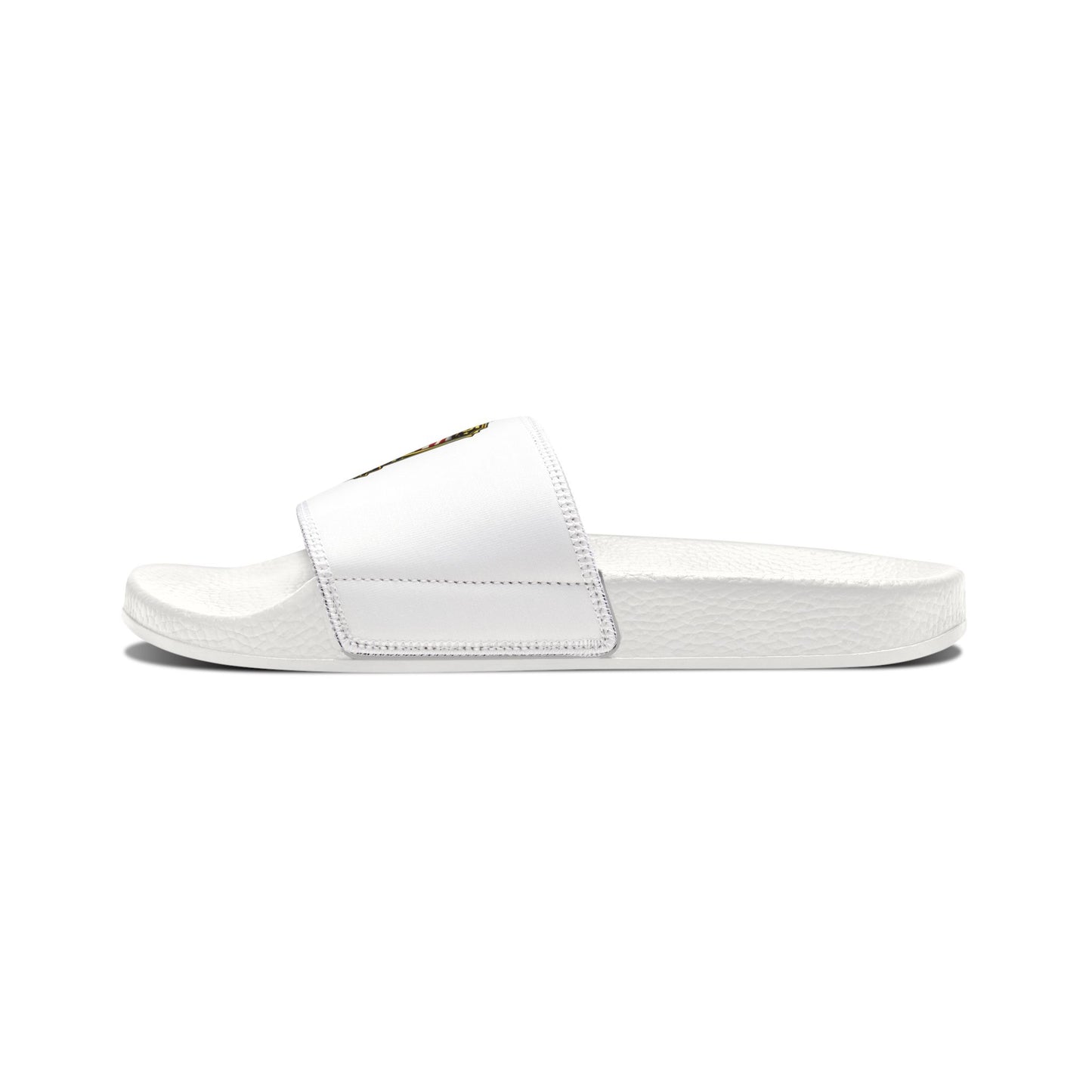 Men's Slide Sandals with Veteran Badge Print â€” Removable Strap Casual Pool Slides