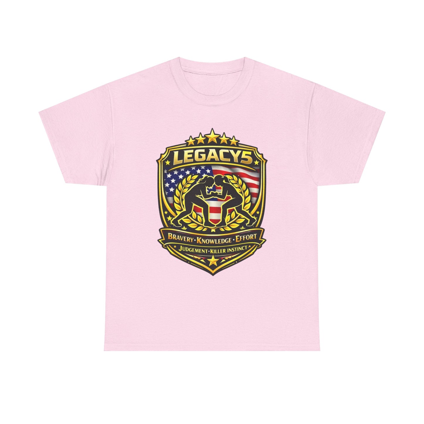Wrestling- Female Silhouette Legacy Shield T-Shirt