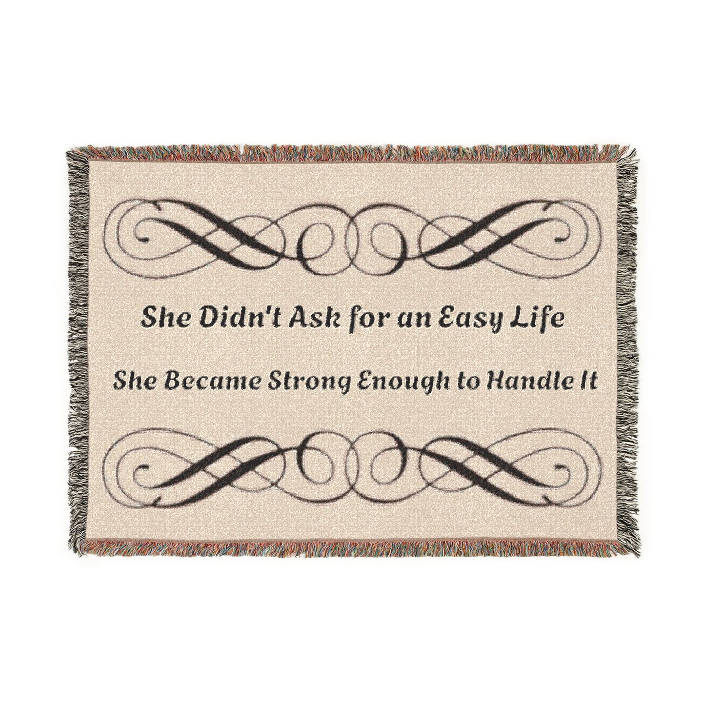 Strong Mom- Woven Blanket â€“ Heartfelt Floral Tribute Throw for Motherâ€™s Day & Gifts
