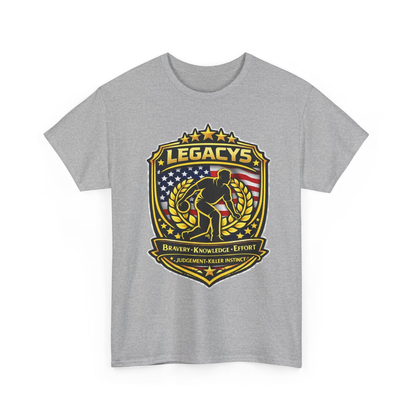 Bowling - Male Silhouette Legacy Shield T-Shirt