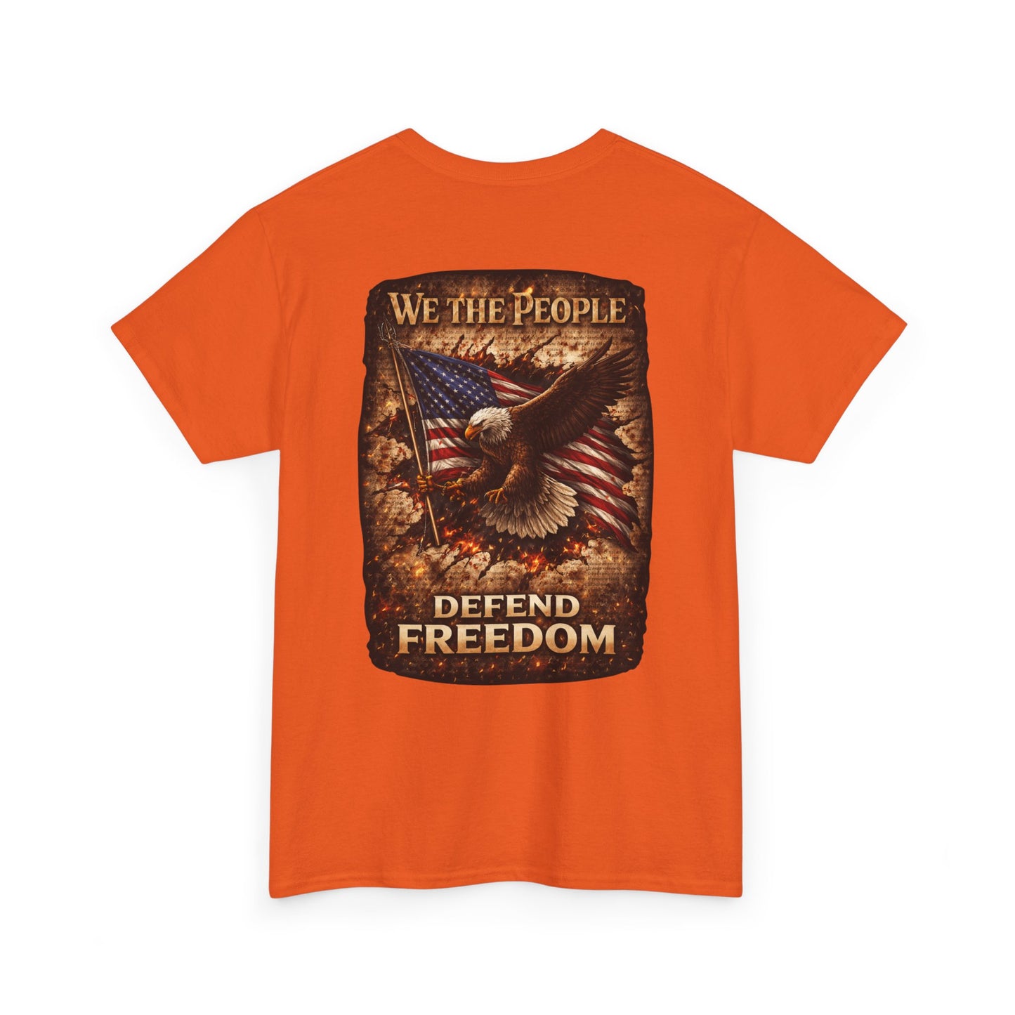 Defend Freedom 'We The People' Eagle American Flag Graphic Tâ€‘Shirt