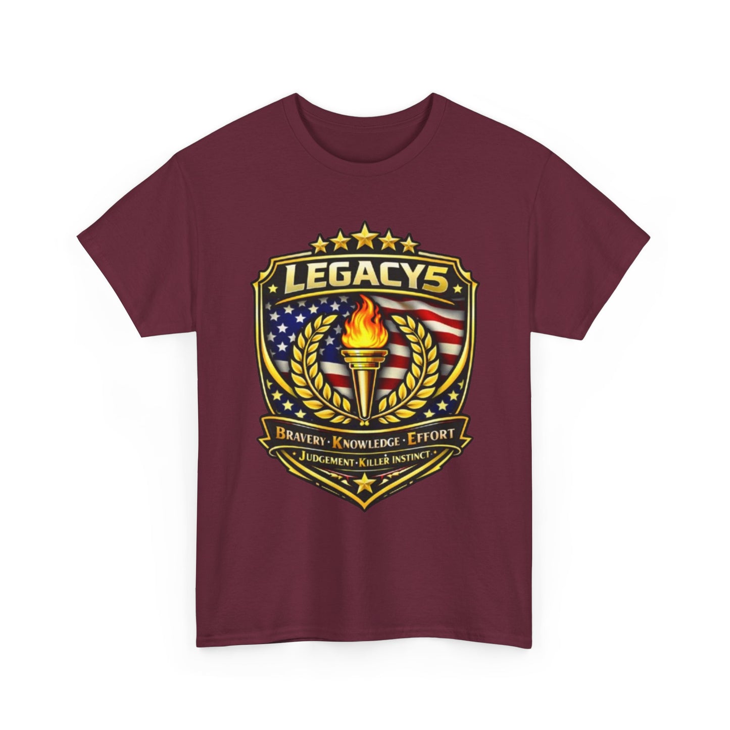 Legacy 5 Brand Crest T-Shirt - Built on Values. Worn with Purpose