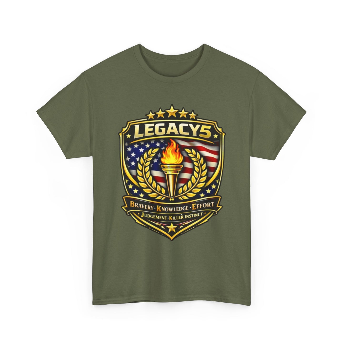 Legacy 5 Brand Crest T-Shirt - Built on Values. Worn with Purpose