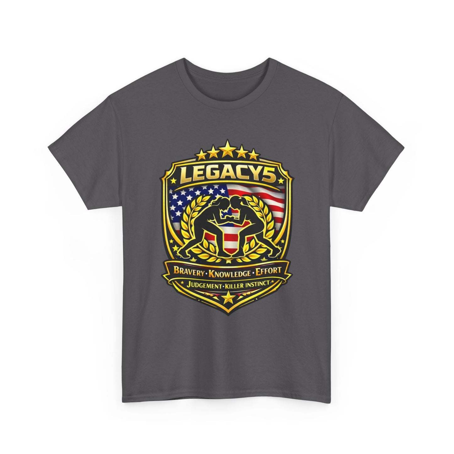 Wrestling- Female Silhouette Legacy Shield T-Shirt