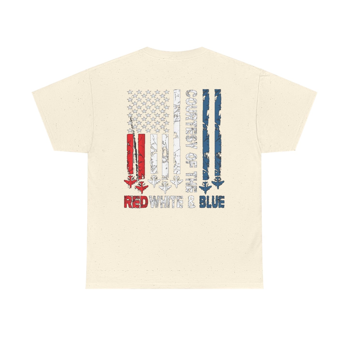 Courtesy of the Red White & Blue Military Flag T-shirt