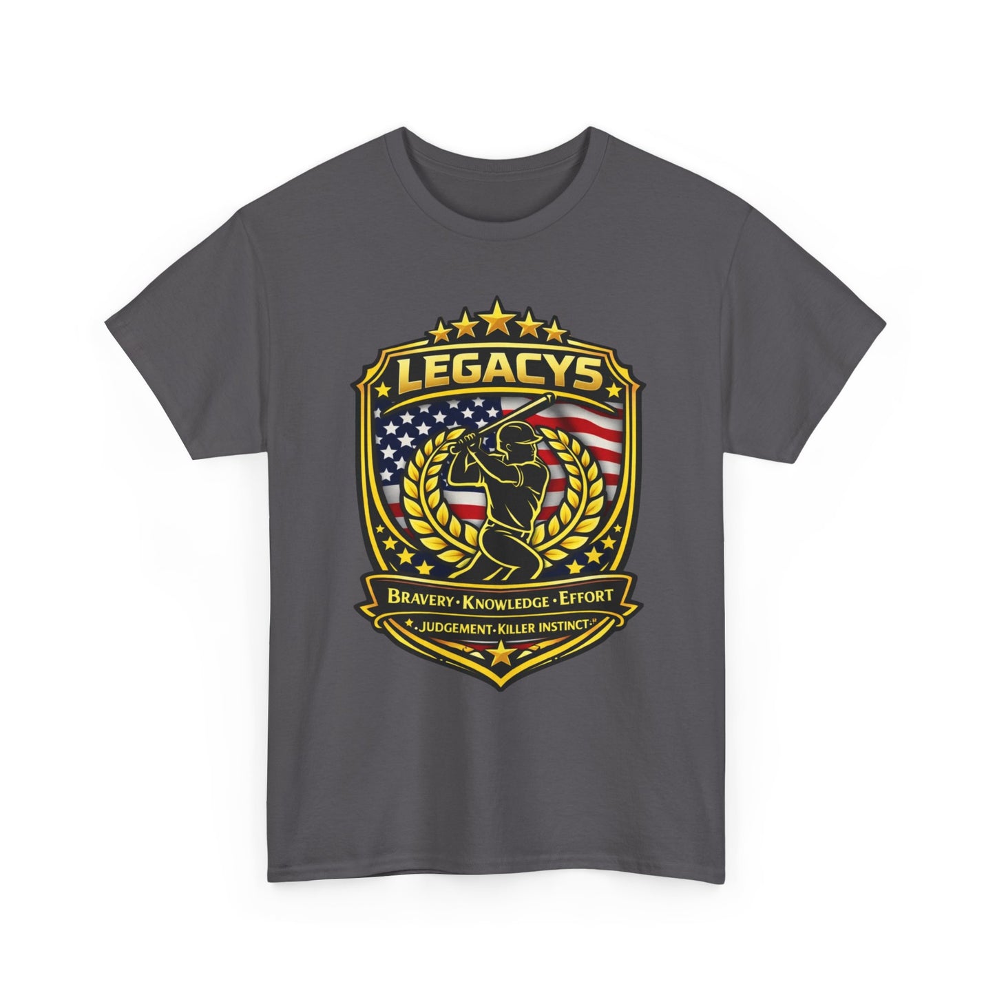Baseball/Softball - Male Silhouette Legacy Shield T-Shirt
