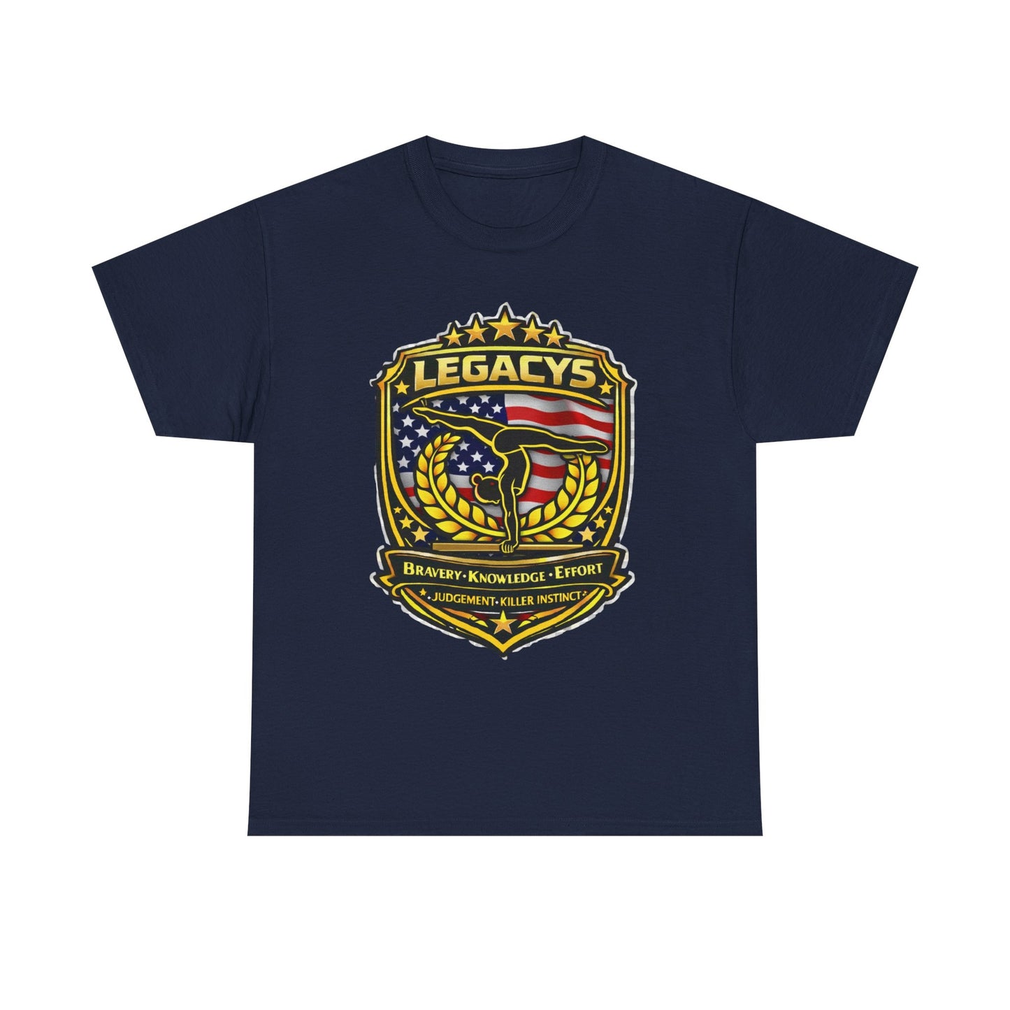 Gymnastics - Female Silhouette Legacy Shield T-Shirt