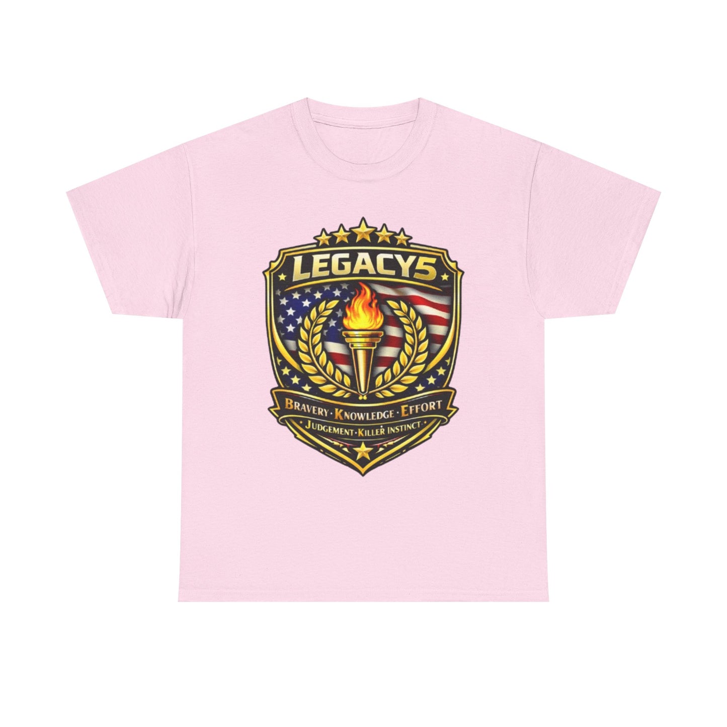 Legacy 5 Brand Crest T-Shirt - Built on Values. Worn with Purpose