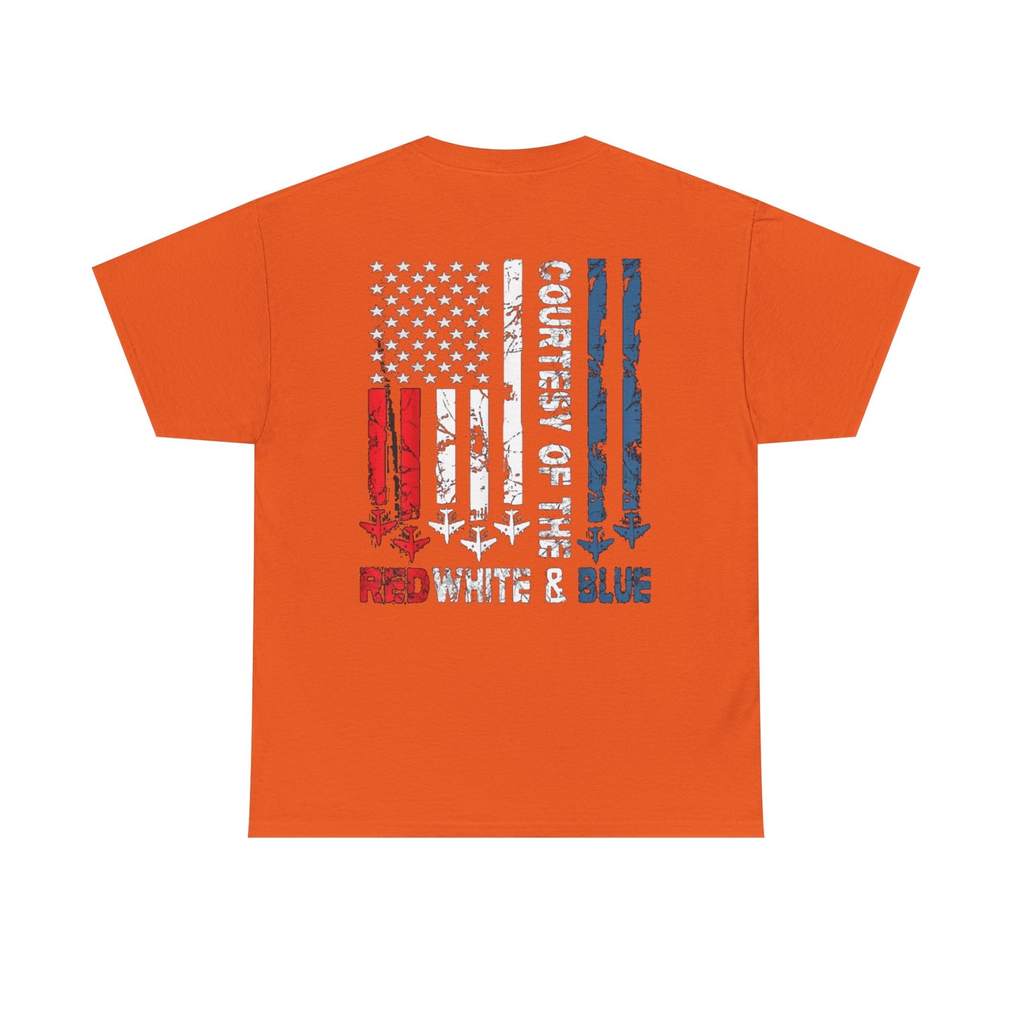 Courtesy of the Red White & Blue Military Flag T-shirt
