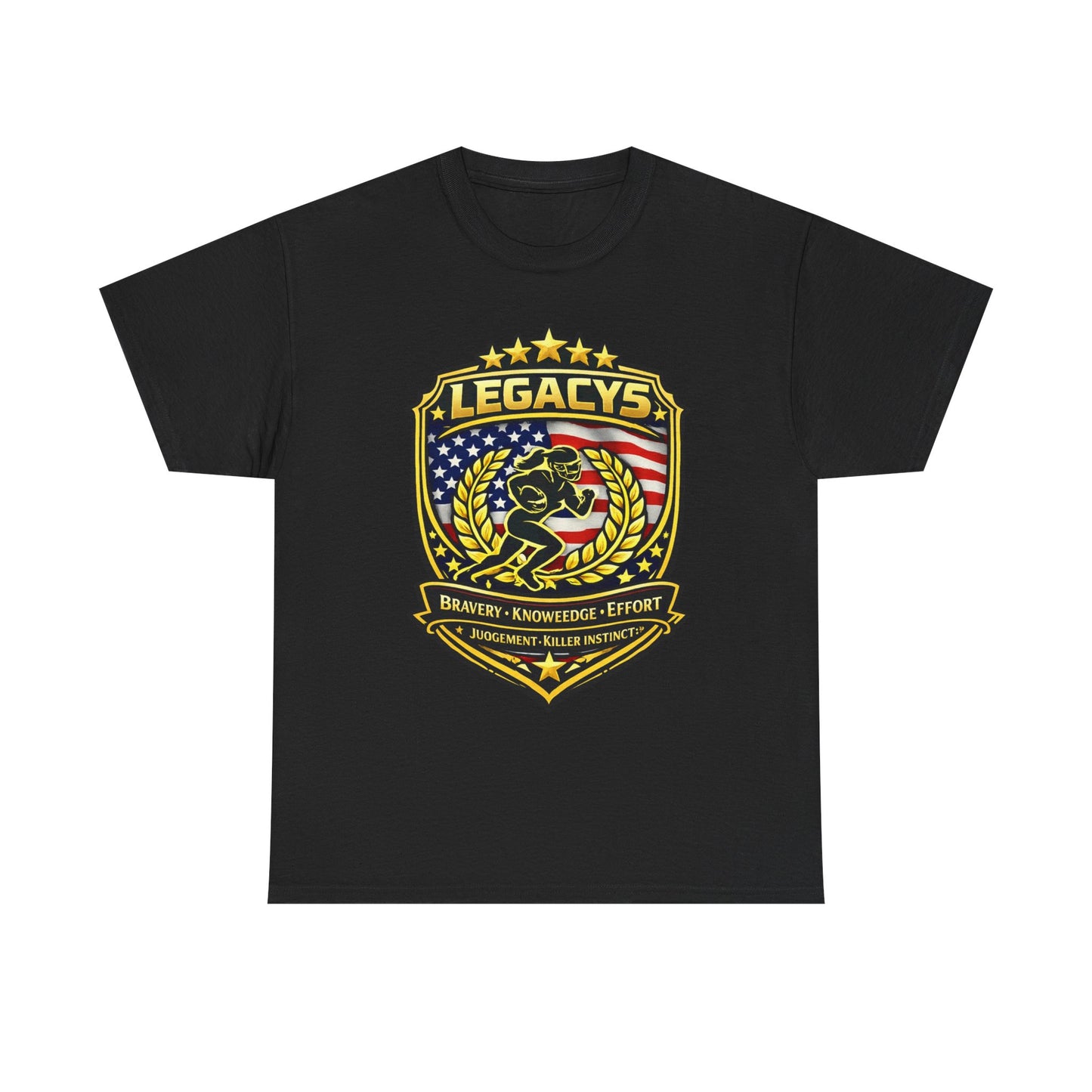 Football- Female Silhouette Legacy Shield T-Shirt