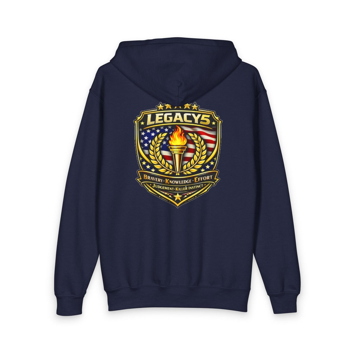 Legacy 5 Brand Crest Youth Zip Hoodie