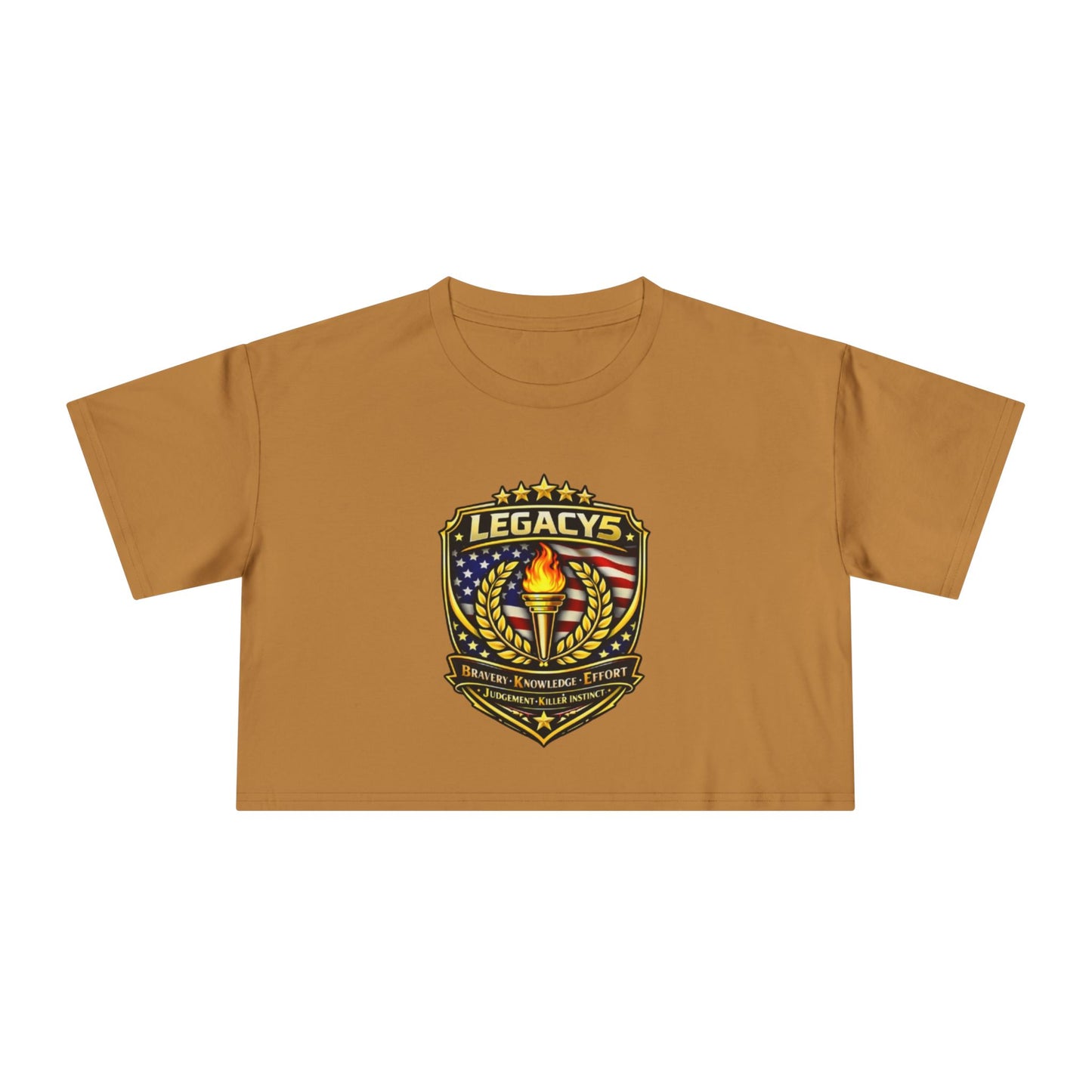 Legacy 5 Shield Crop Tee