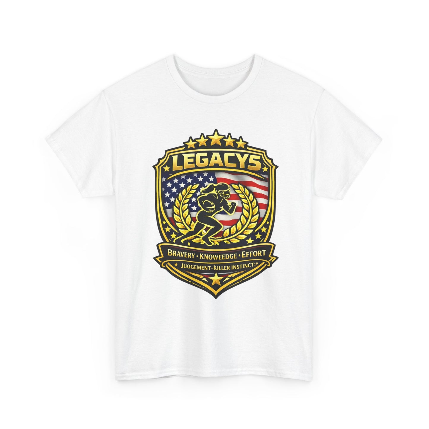 Football- Female Silhouette Legacy Shield T-Shirt