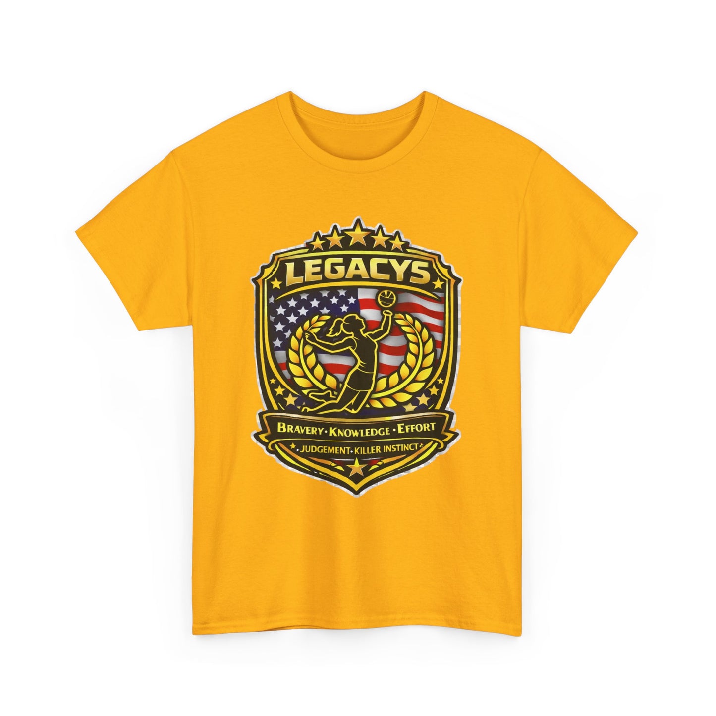 Volleyball - Female Silhouette Legacy Shield T-Shirt