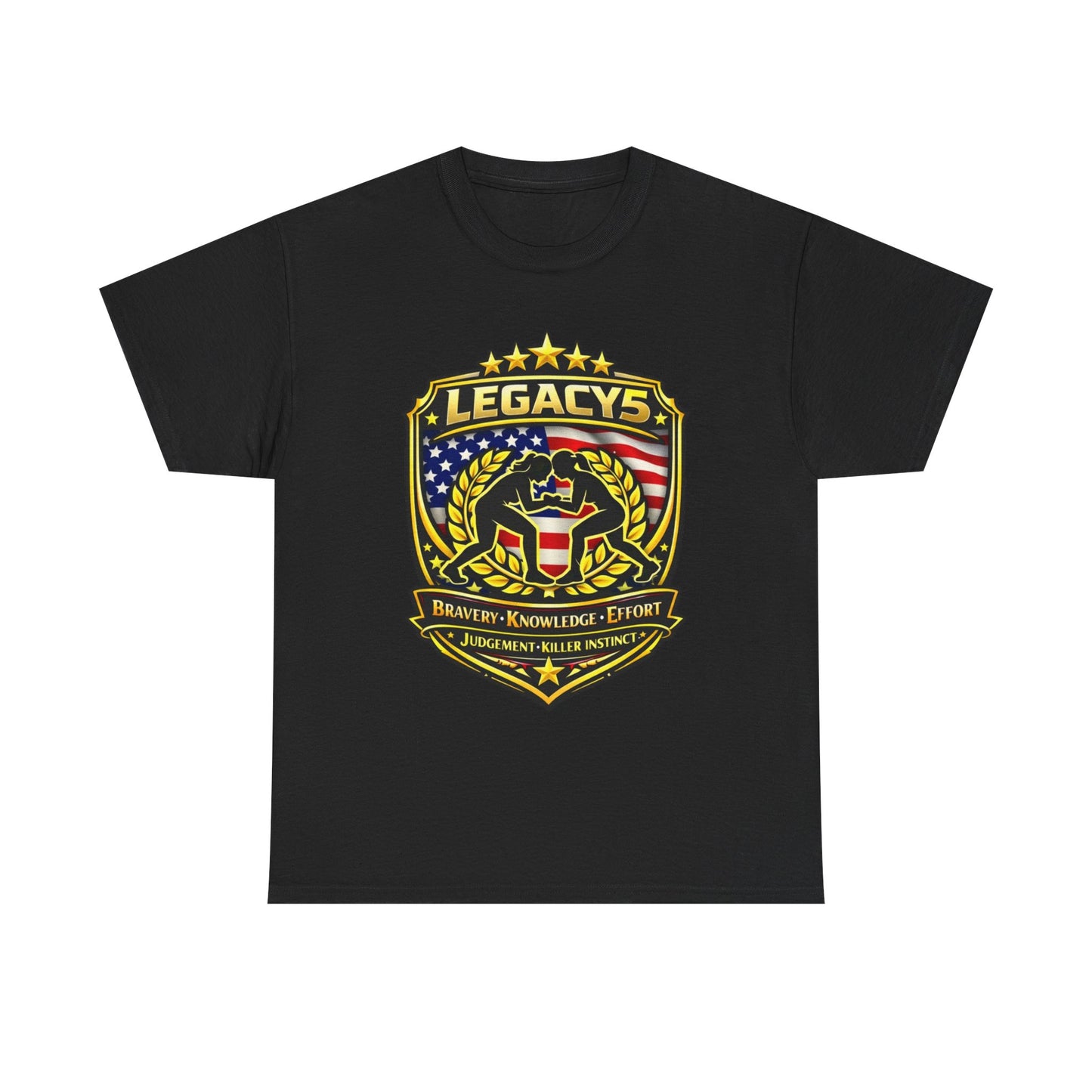 Wrestling- Female Silhouette Legacy Shield T-Shirt