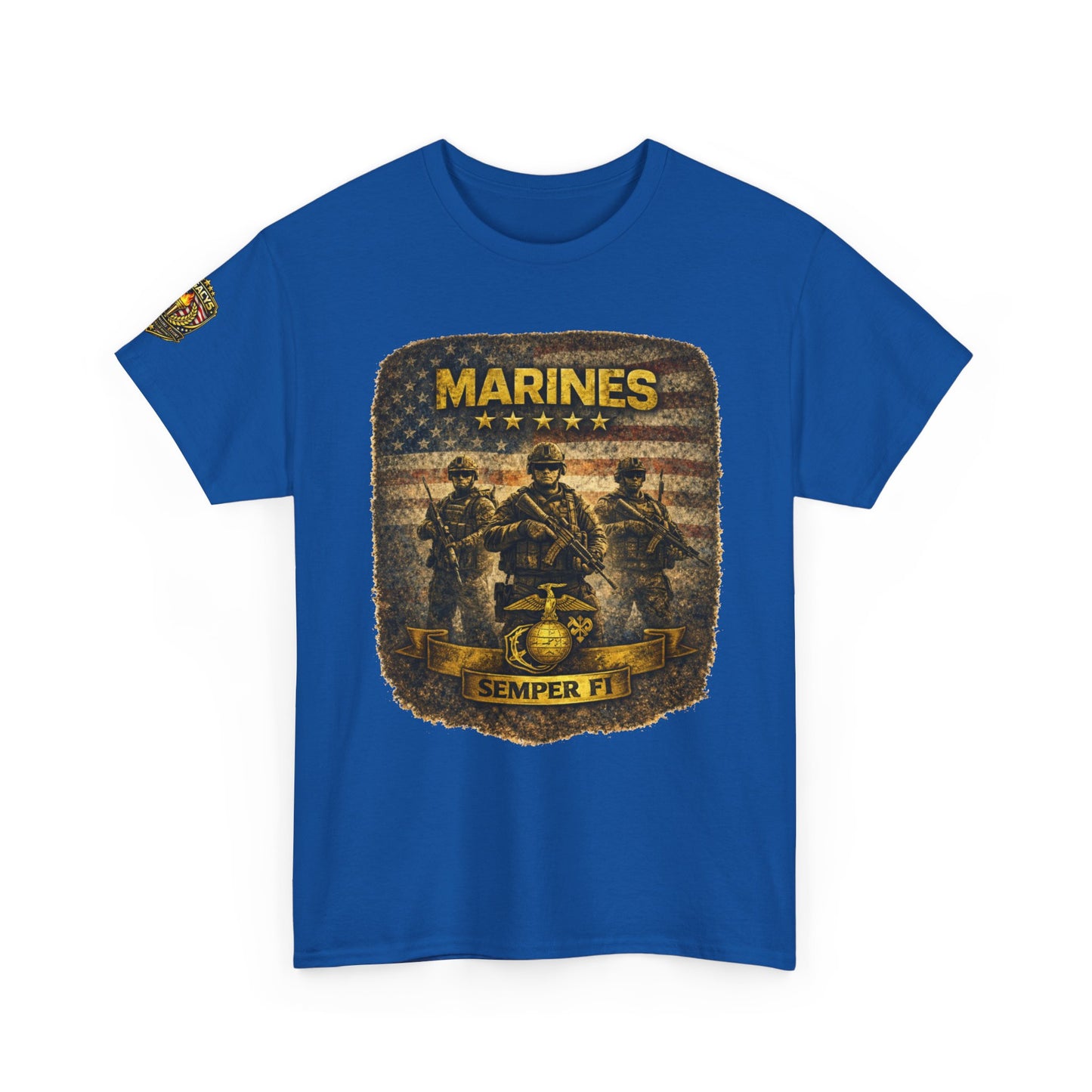 Marines Semper Fi Tâ€‘Shirt â€” Vintage Military Emblem Tee w/ Legacy 5 Brand Crest