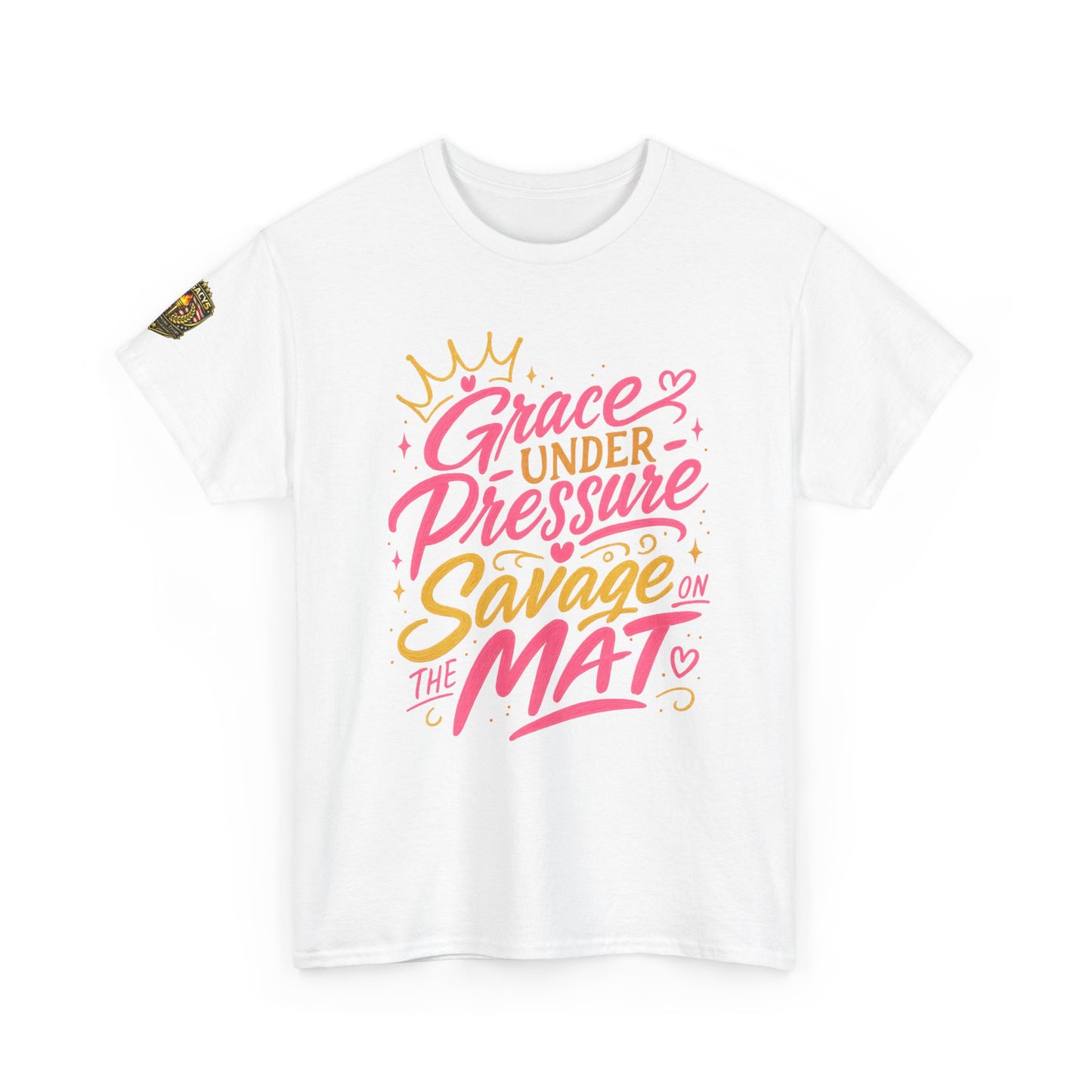 Wrestling Tee — "Grace Under Pressure, Savage on the Mat"