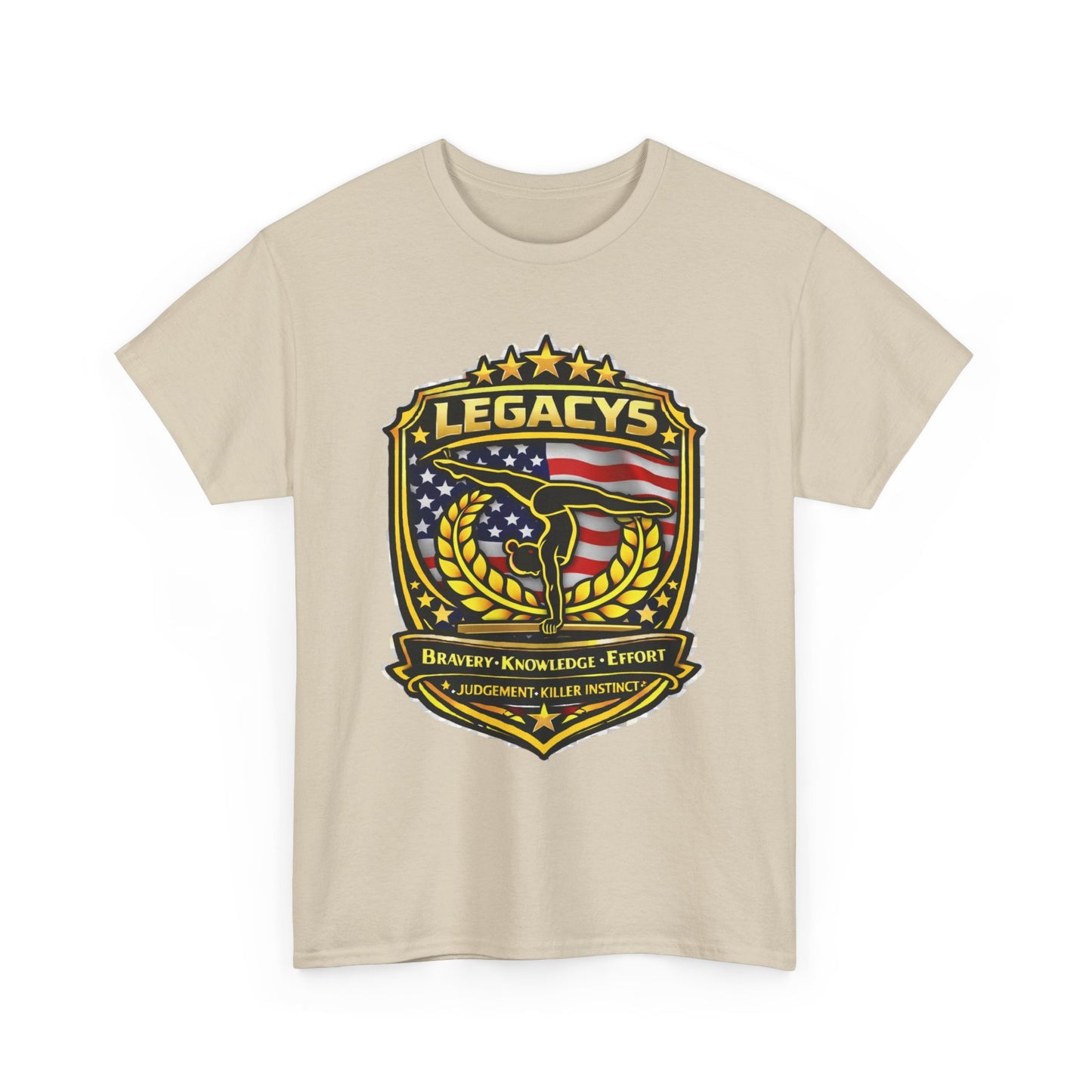 Gymnastics - Female Silhouette Legacy Shield T-Shirt