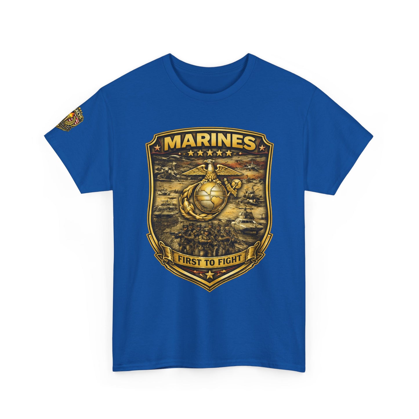 Marines 'First to Fight' Emblem T-Shirt w/ Legacy 5 Brand Crest