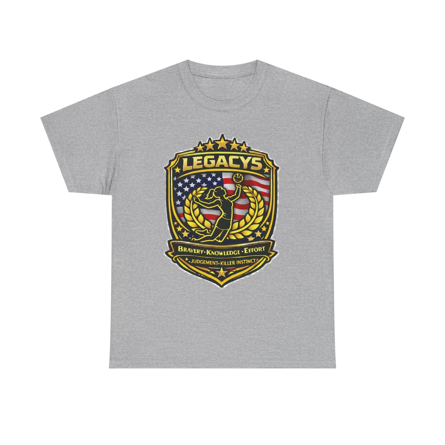 Volleyball - Female Silhouette Legacy Shield T-Shirt