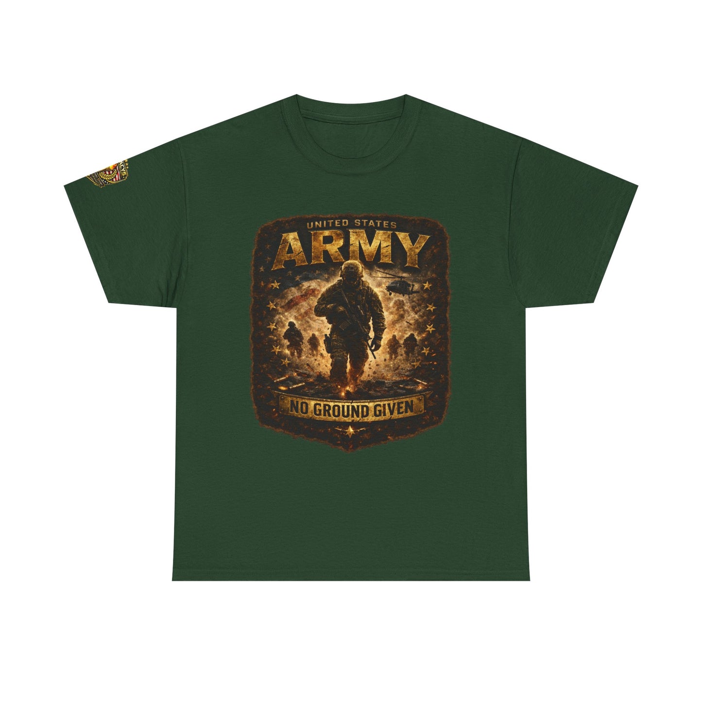 Army â€” "No Ground Given" Military Graphic Tee w/ Legacy 5 Brand Crest
