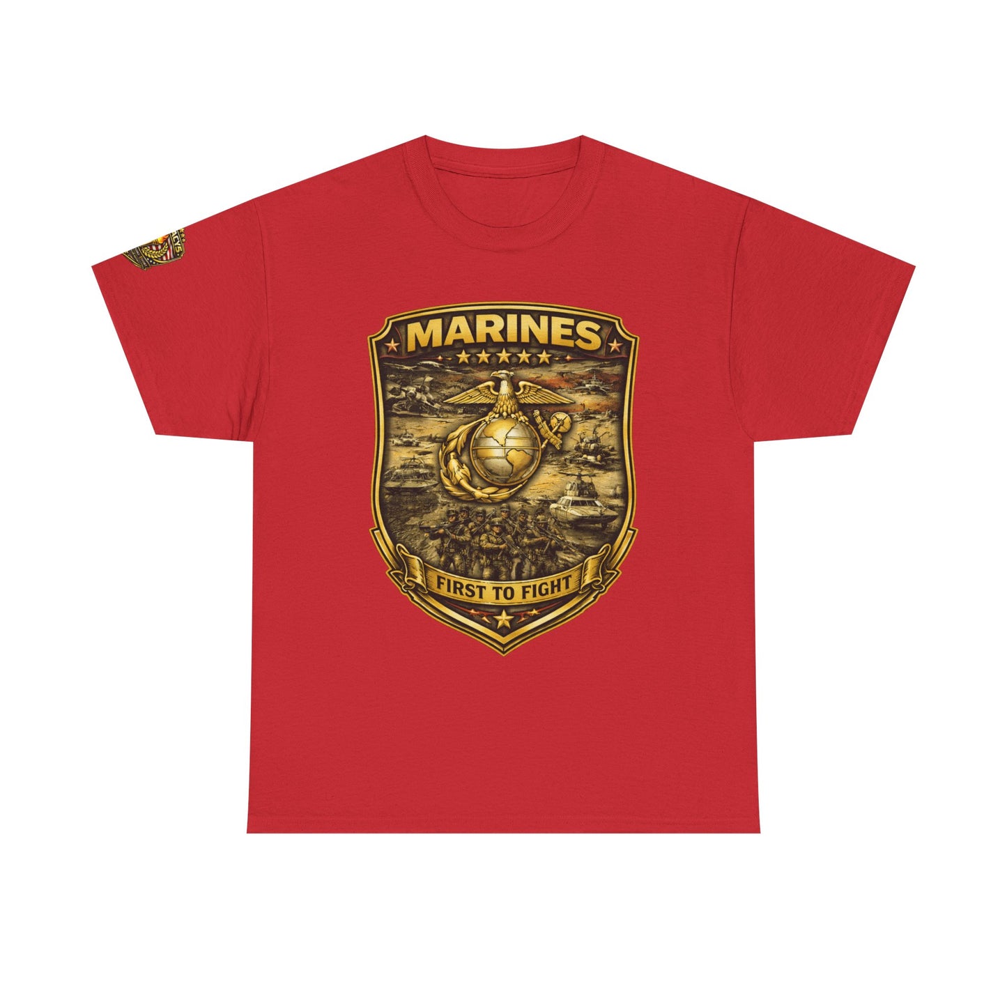 Marines 'First to Fight' Emblem T-Shirt w/ Legacy 5 Brand Crest