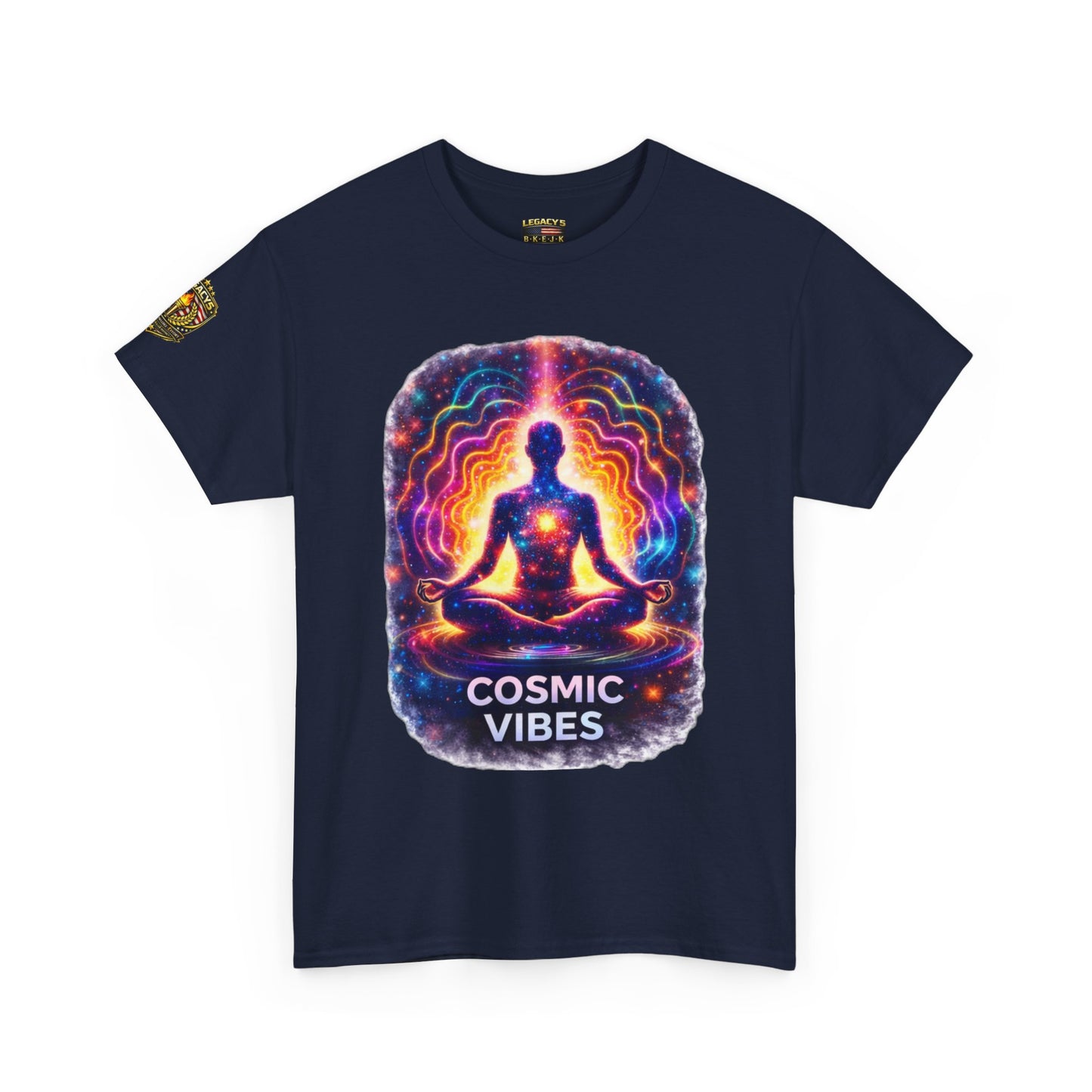 Meditating Silhouette 'Cosmic Vibes' T-shirt