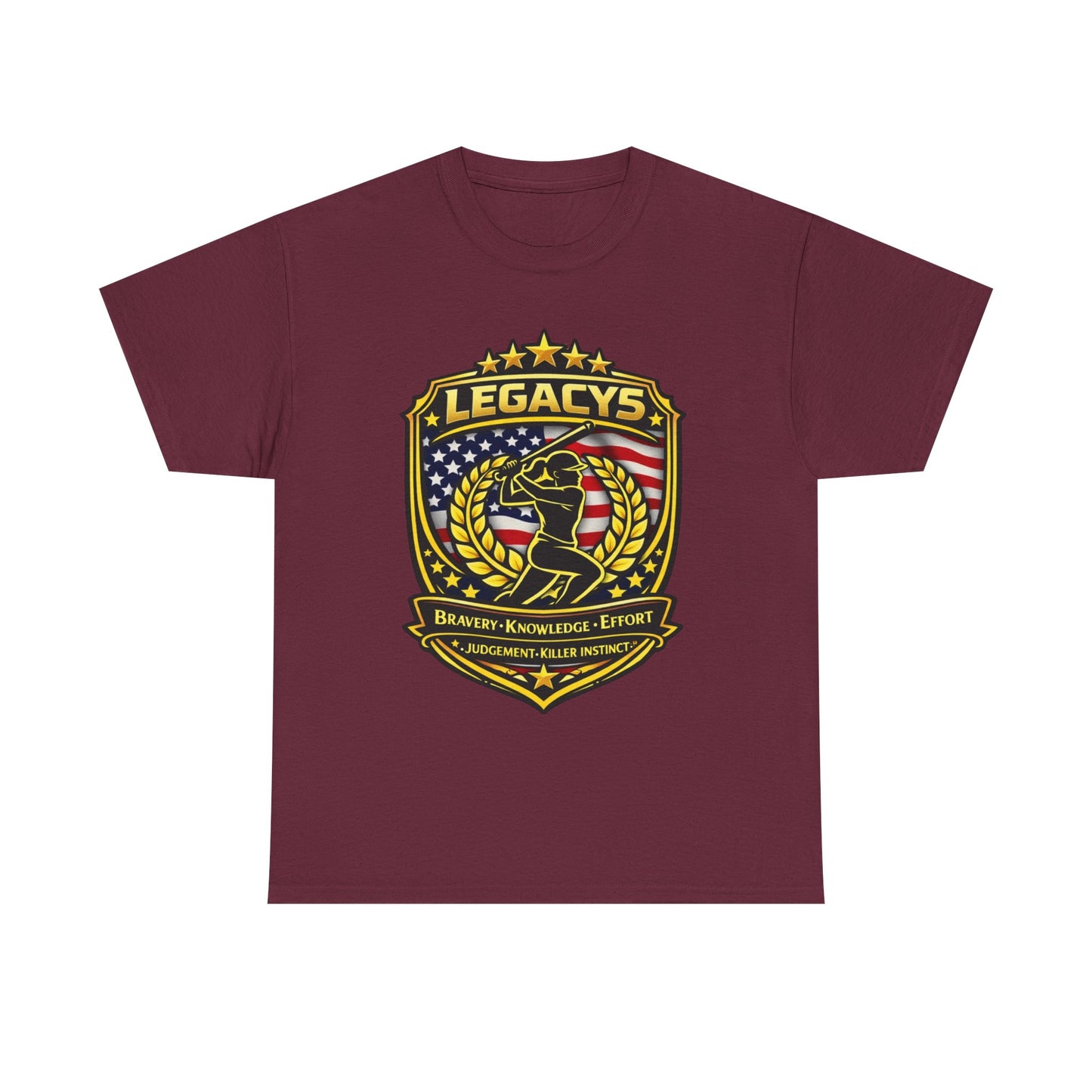 Baseball/Softball -Female Silhouette Legacy Shield T-Shirt