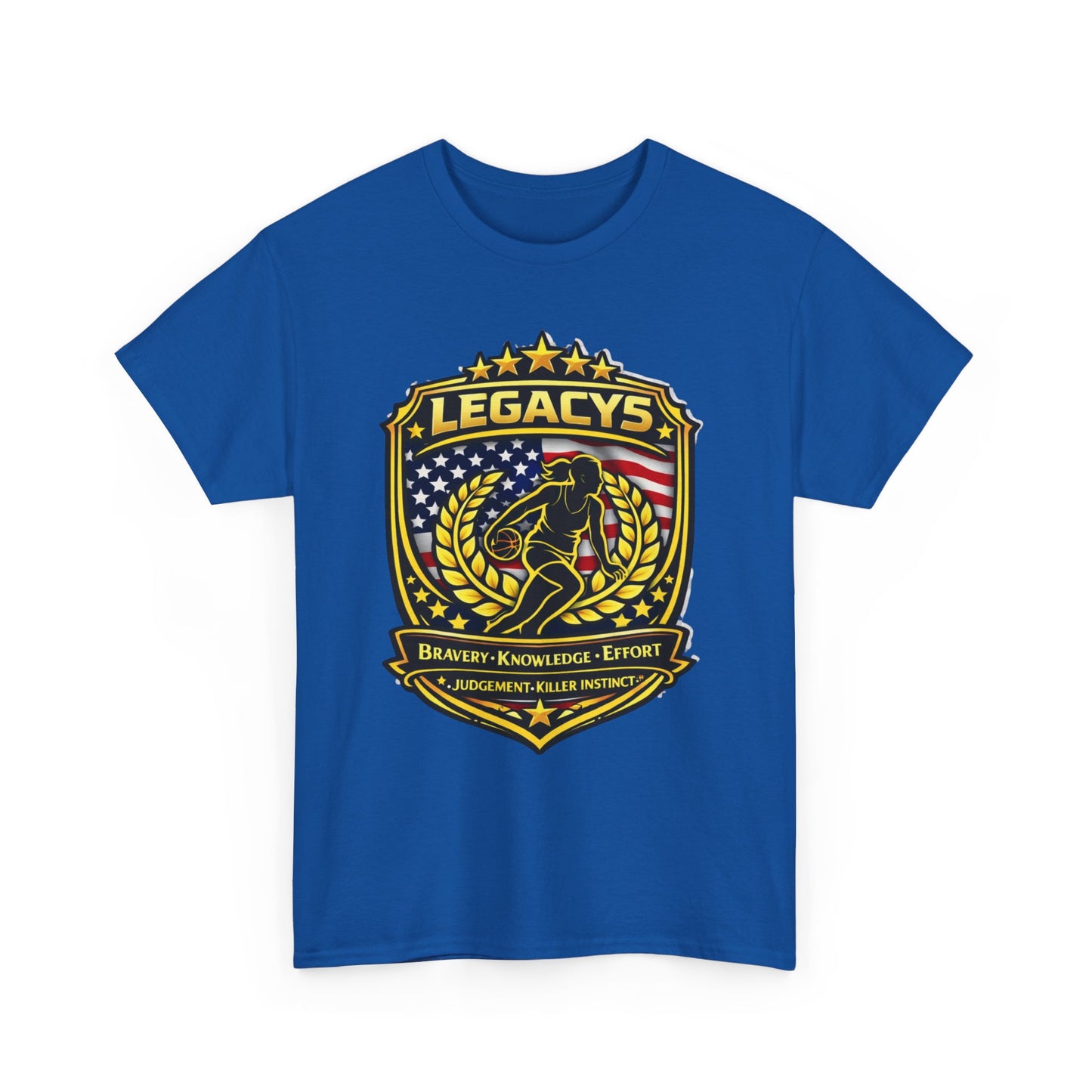 Basketball- Female Silhouette Legacy Shield T-Shirt