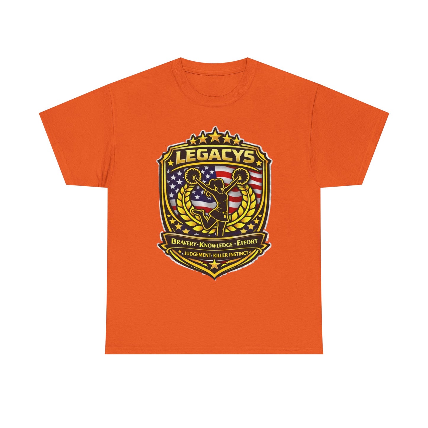 Cheerleading- Female Silhouette Legacy Shield T-Shirt
