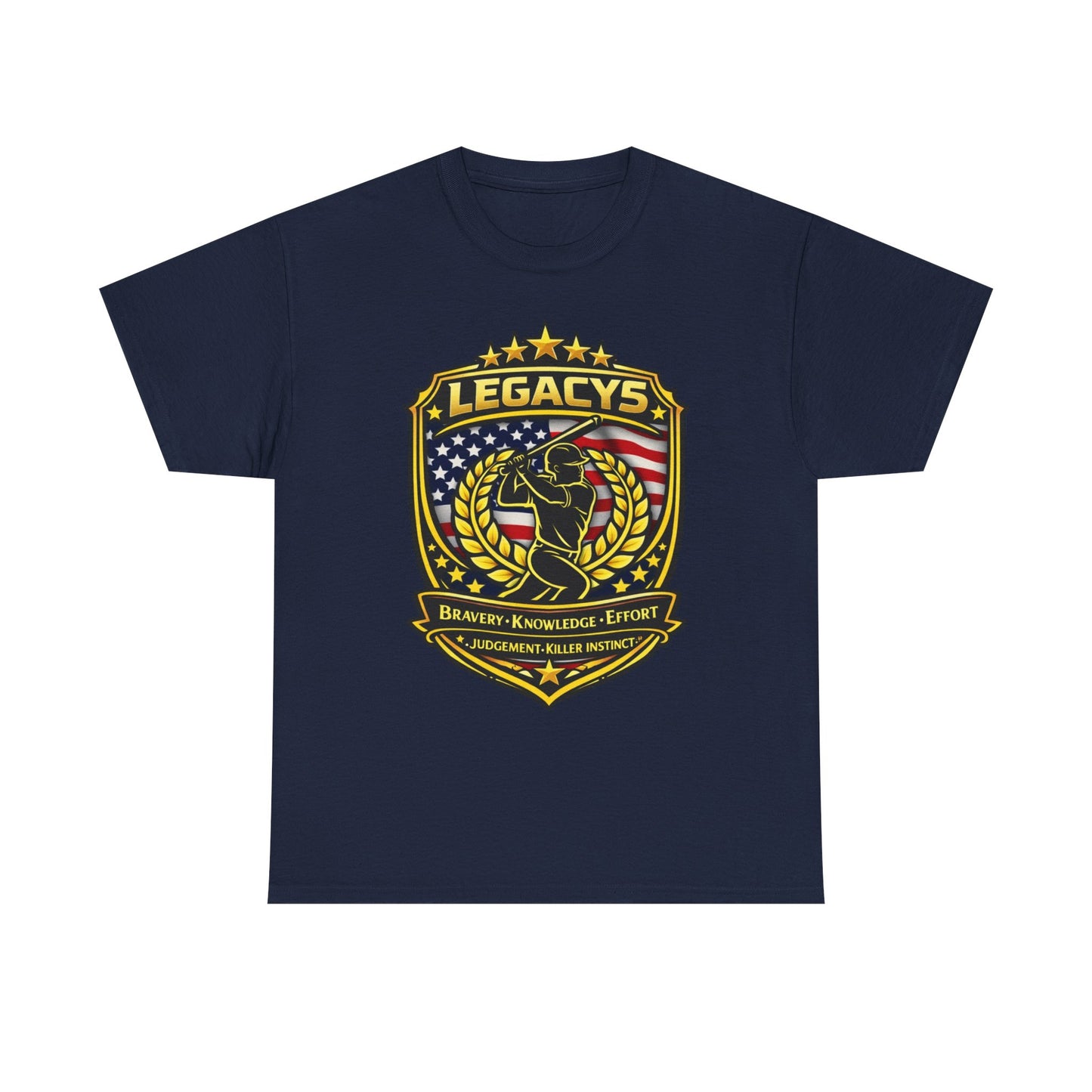 Baseball/Softball - Male Silhouette Legacy Shield T-Shirt