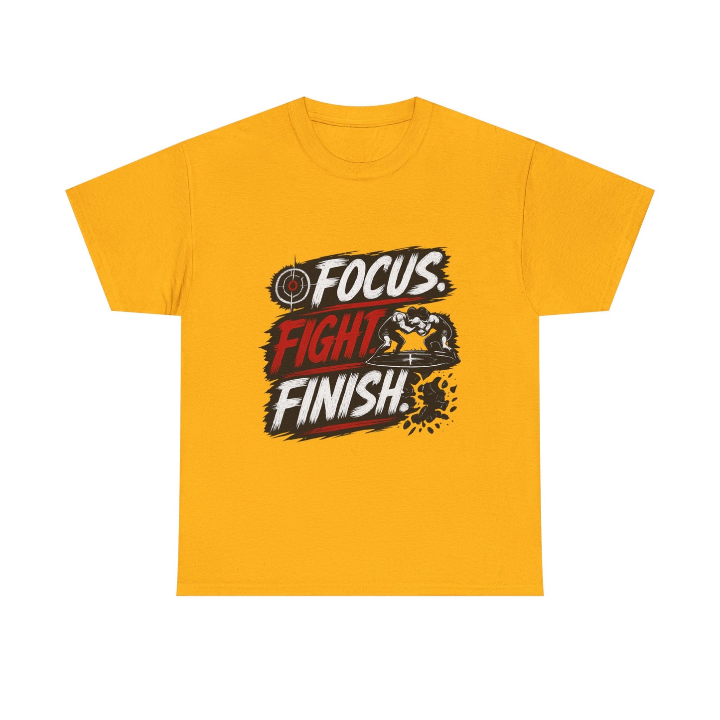 Wrestling 'Focus. Fight. Finish.' Motivational Tee