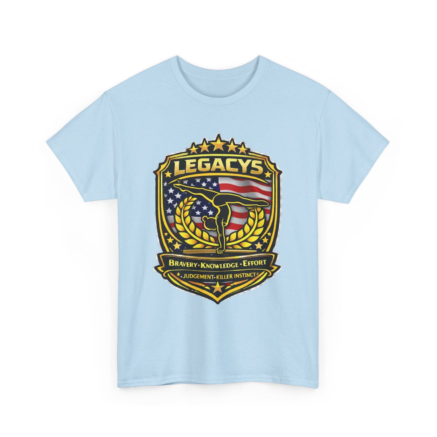 Gymnastics - Female Silhouette Legacy Shield T-Shirt