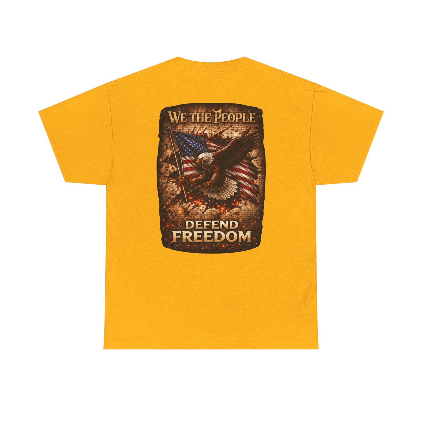 Defend Freedom 'We The People' Eagle American Flag Graphic Tâ€‘Shirt