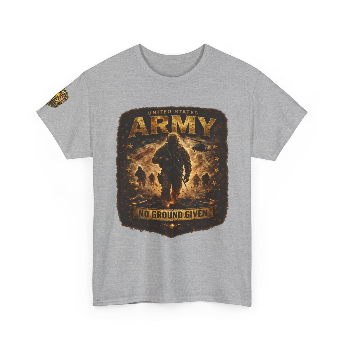 Army â€” "No Ground Given" Military Graphic Tee w/ Legacy 5 Brand Crest
