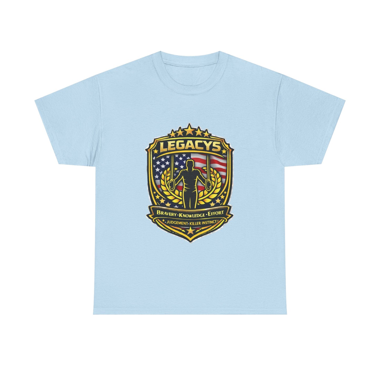 Gymnastics - Male Silhouette Legacy Shield T-Shirt