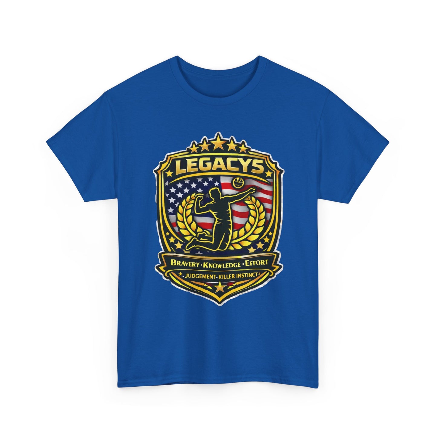 Volleyball - Male Silhouette Legacy Shield T-Shirt