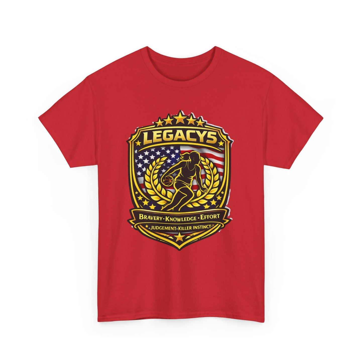 Basketball- Female Silhouette Legacy Shield T-Shirt