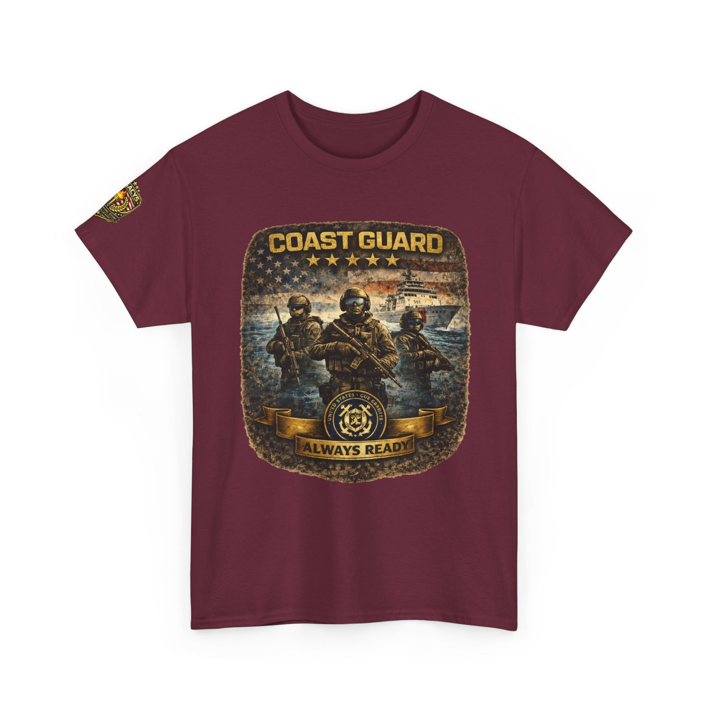 Coast Guard "Always Ready" â€” Military Tribute Tee w/ Legacy 5 Brand Crest